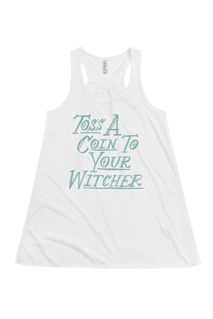 Toss a Coin Fitted Flowy Racerback Tank