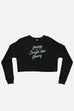 Knowledge is Stronger Fitted Crop Sweatshirt | Dracula