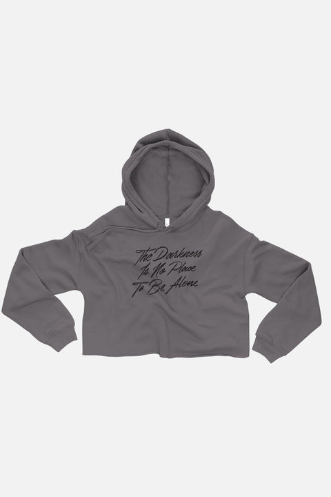 The Darkness is No Place to Be Alone Fitted Crop Hoodie | The Invisible Life of Addie LaRue