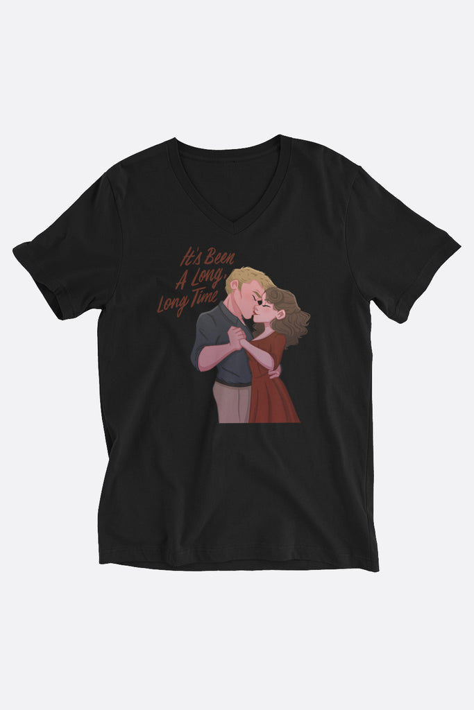 Let's Dance Unisex V-Neck T-Shirt | Butternut Gouache x Jordandene