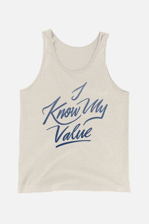 I Know My Value Unisex Tank Top