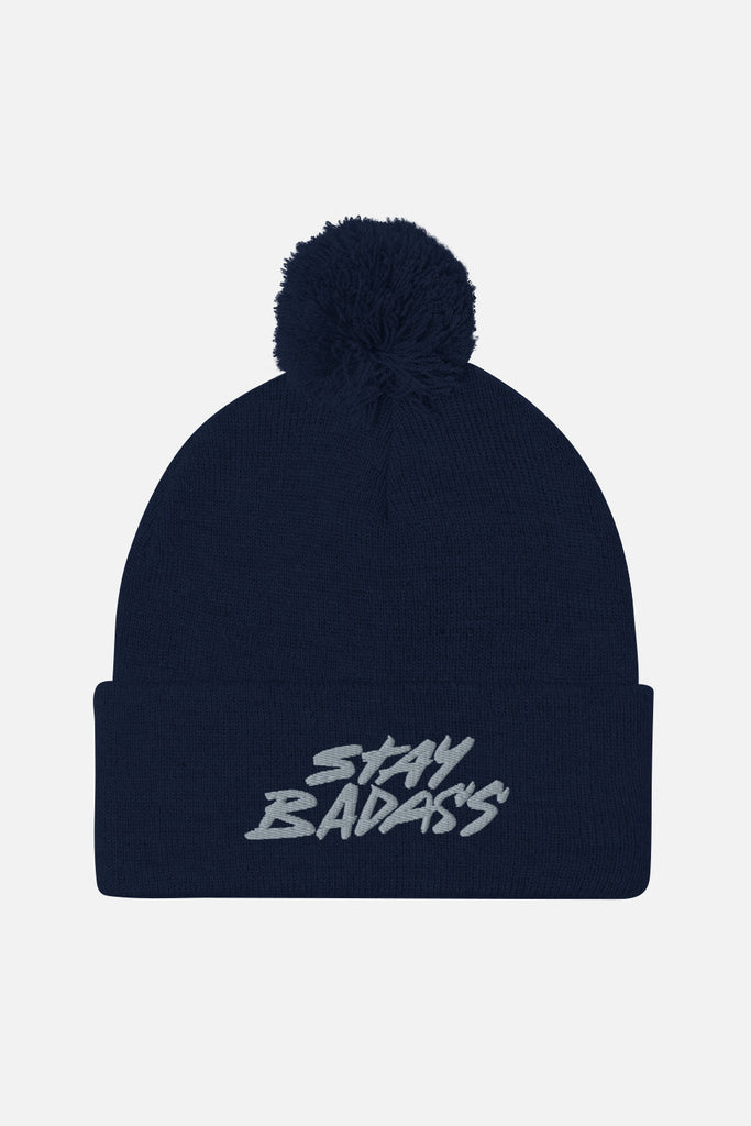 Stay Badass Pom-Pom Beanie