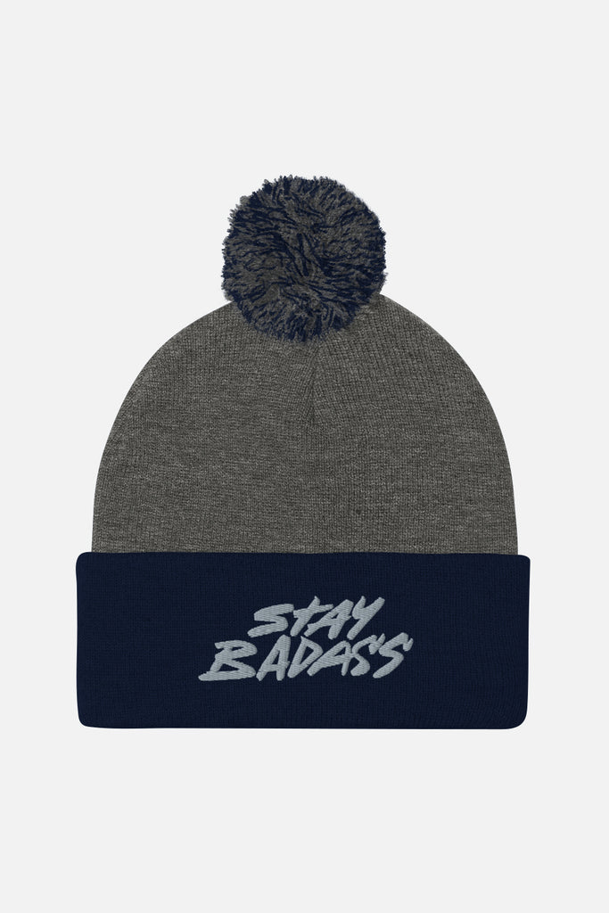 Stay Badass Pom-Pom Beanie