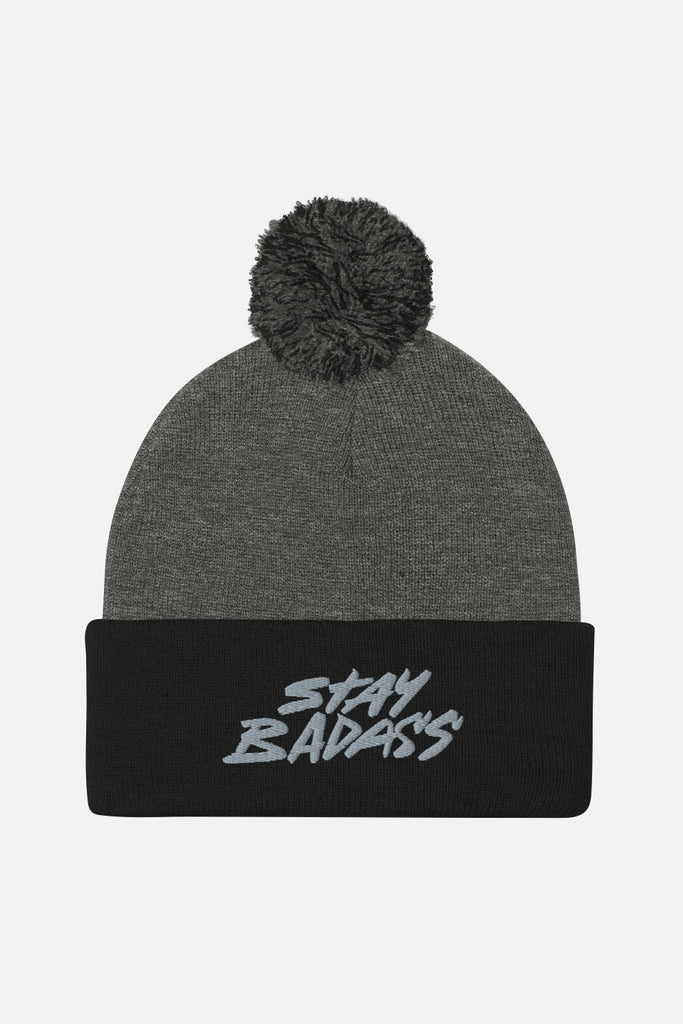 Stay Badass Pom-Pom Beanie