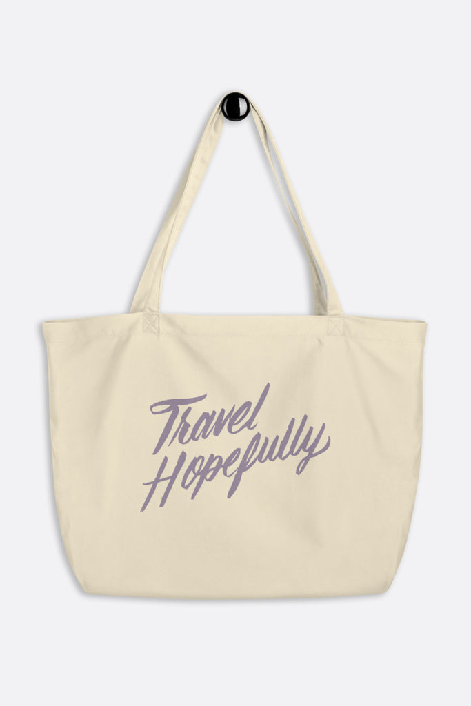 Travel Hopefully Large Eco Tote Bag