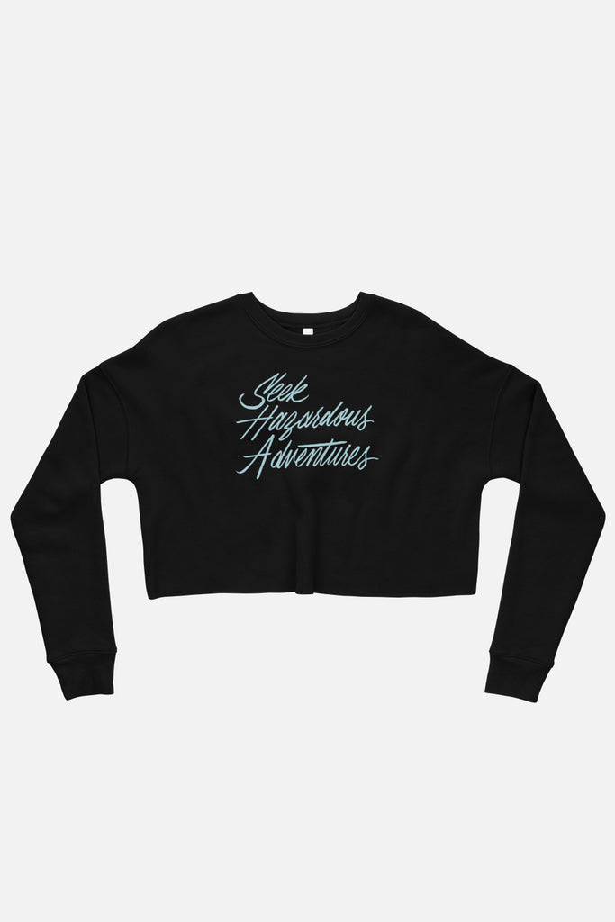 Seek Hazardous Adventures Fitted Crop Sweatshirt | The Three Musketeers