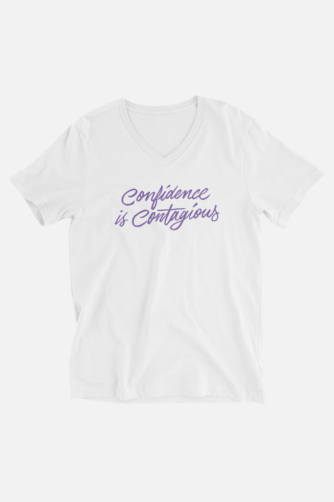Confidence is Contagious Unisex V-Neck T-Shirt