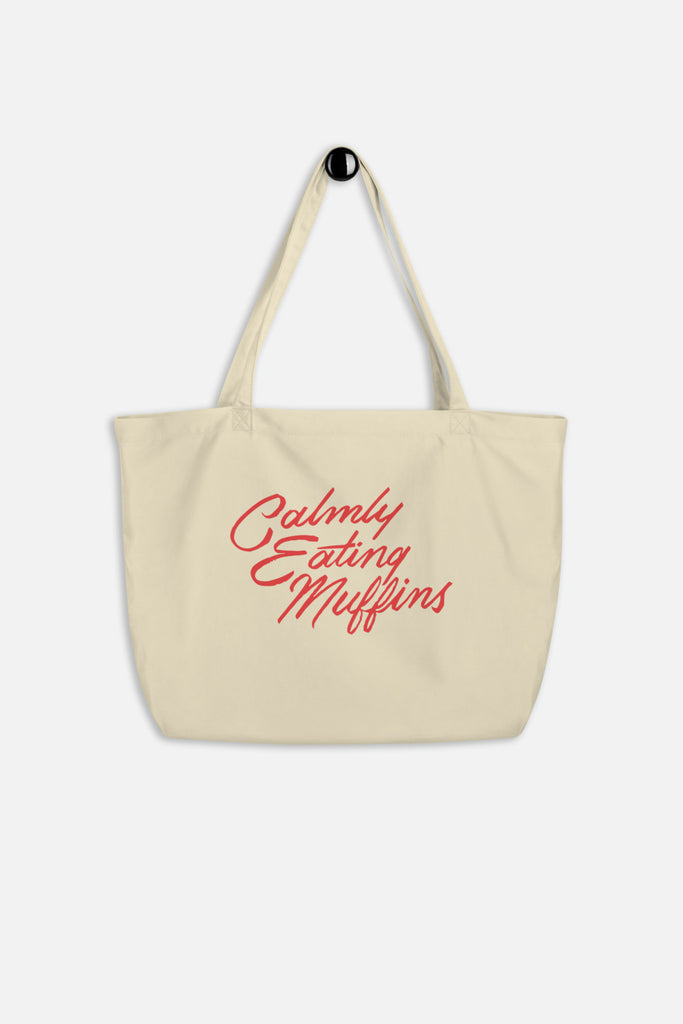 Calmly Eating Muffins Large Eco Tote | The Importance of Being Earnest