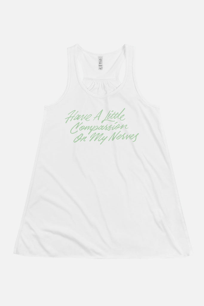 My Nerves! Fitted Flowy Racerback Tank | Pride and Prejudice