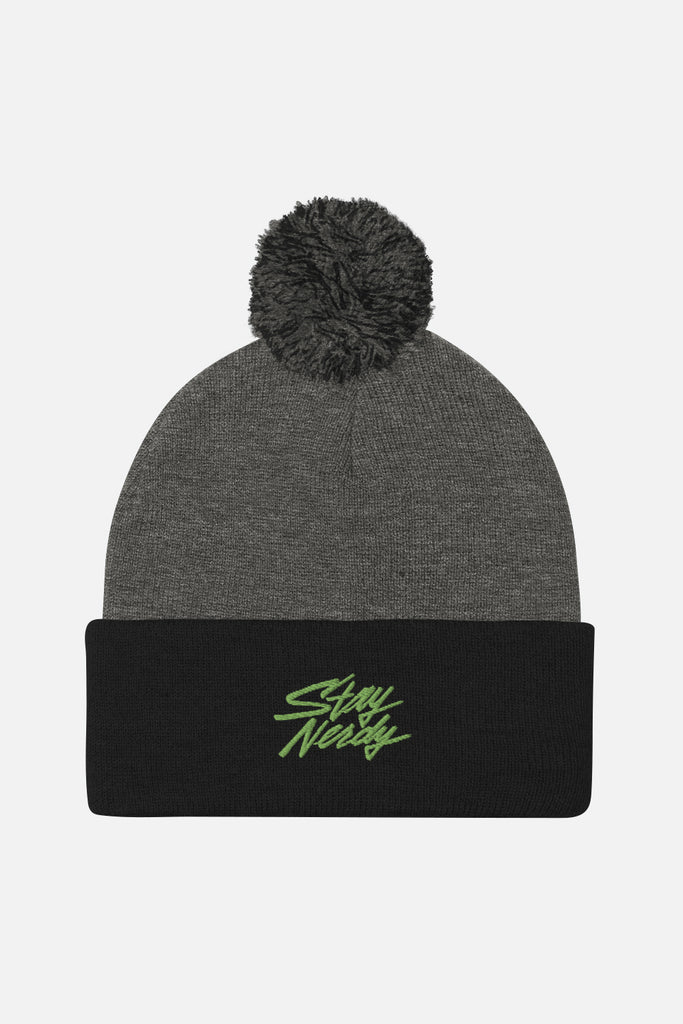 Stay Nerdy Pom-Pom Beanie