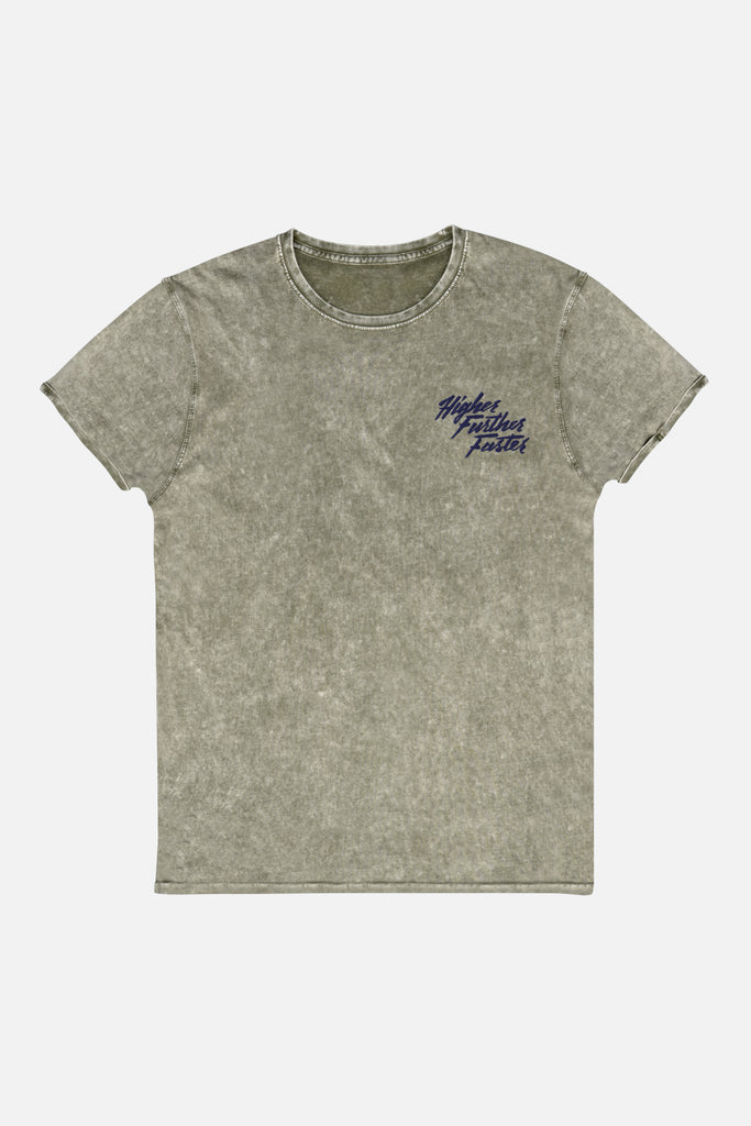 Higher Further Faster Unisex Denim T-Shirt