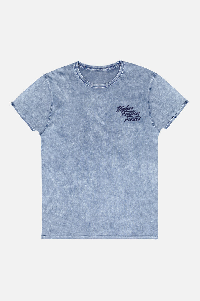 Higher Further Faster Unisex Denim T-Shirt