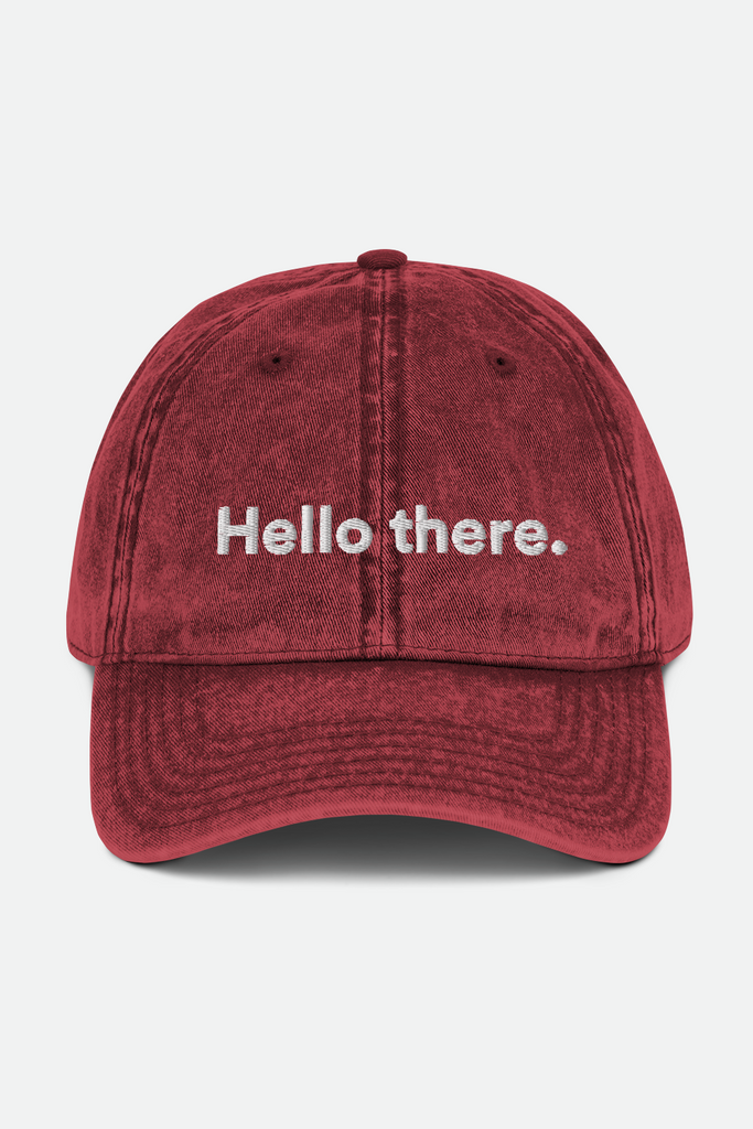 Hello There Vintage Cap