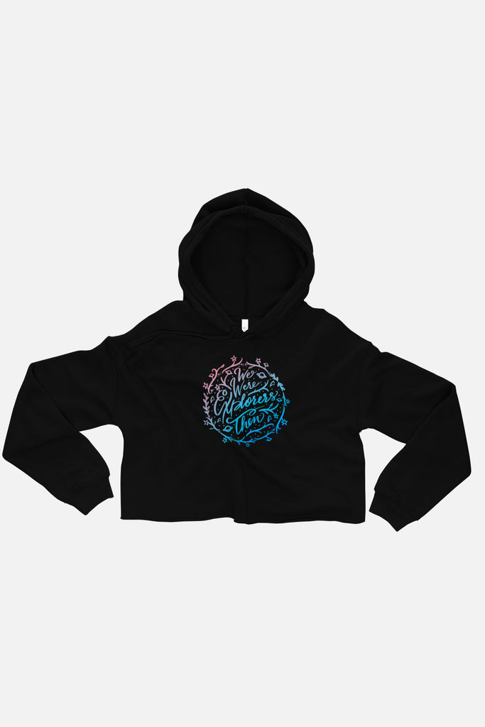 We Were Explorers Then Fitted Crop Hoodie