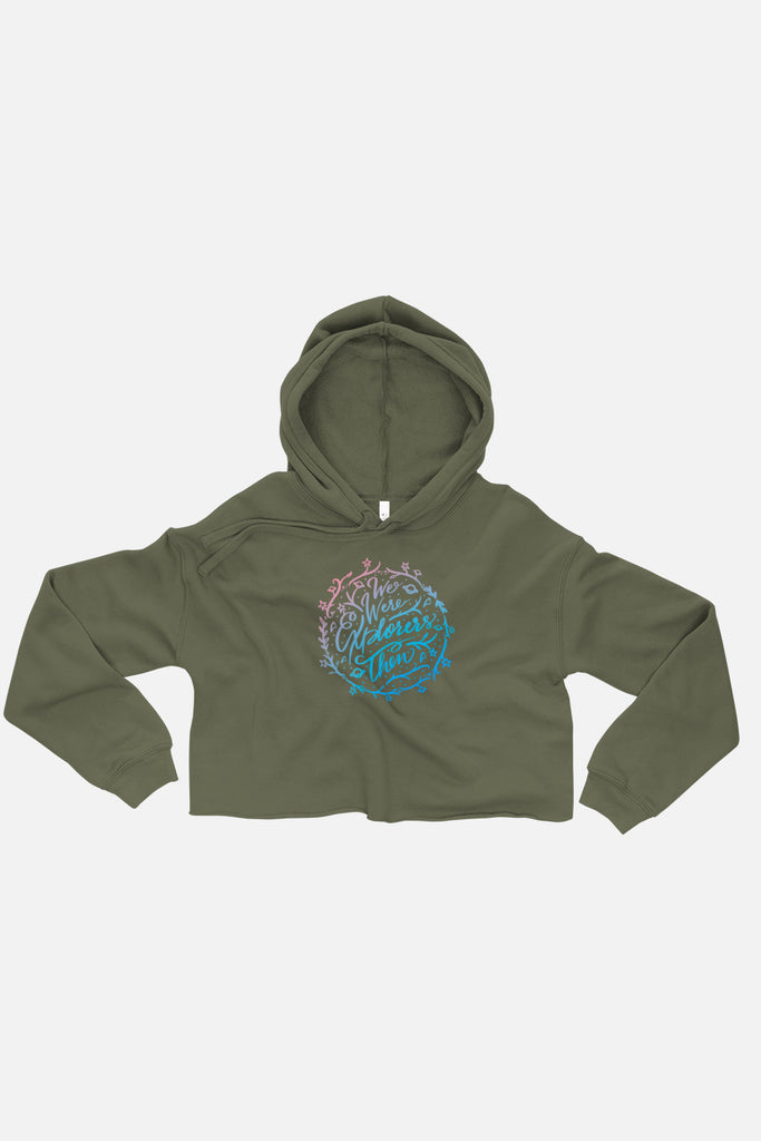 We Were Explorers Then Fitted Crop Hoodie