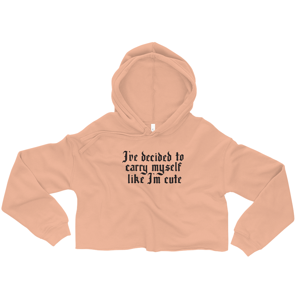 Like I'm Cute Fitted Crop Hoodie | OFMD