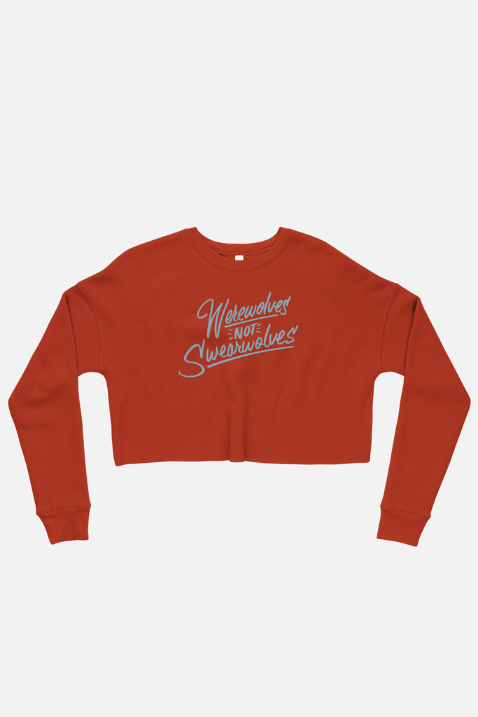 Werewolves Not Swearwolves Crop Sweatshirt