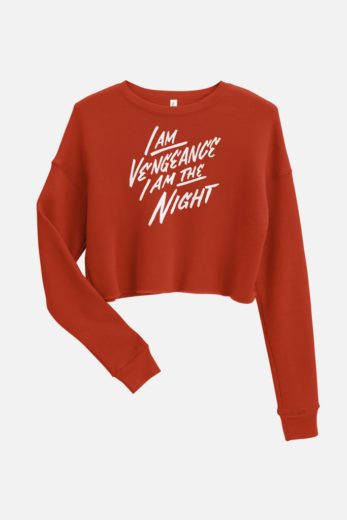 I am Vengeance Fitted Crop Sweatshirt