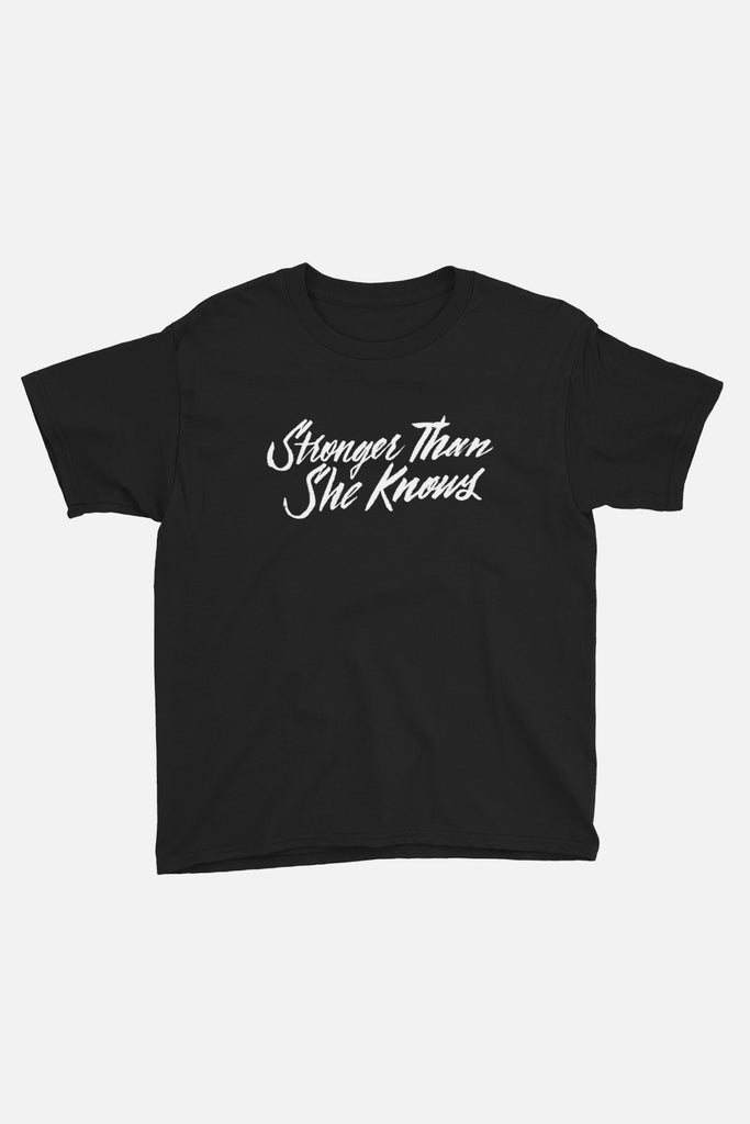 Stronger Than She Knows Kids T-Shirt