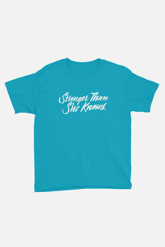 Stronger Than She Knows Kids T-Shirt