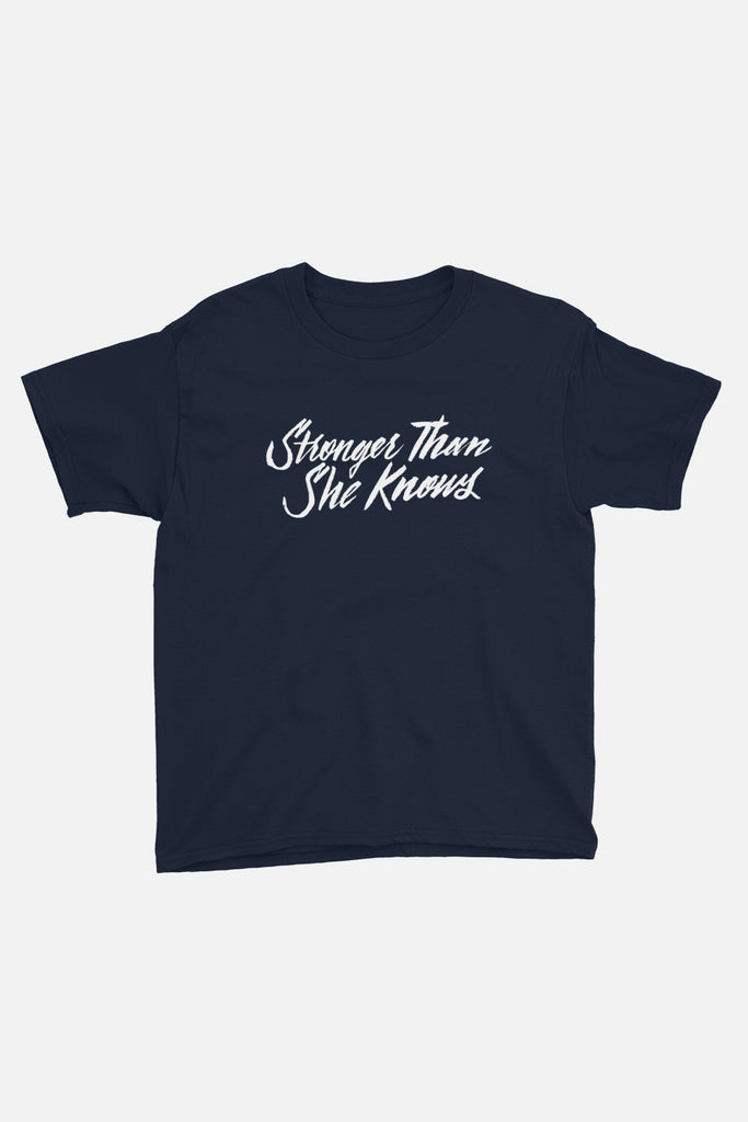 Stronger Than She Knows Kids T-Shirt