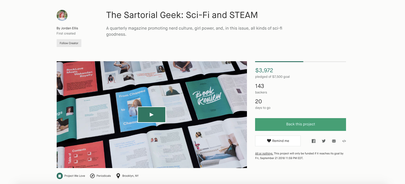 The Sartorial Geek Kickstarter