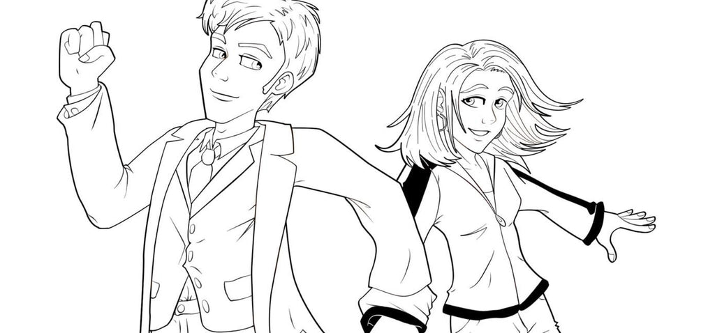 Allons-y | Free Coloring Page
