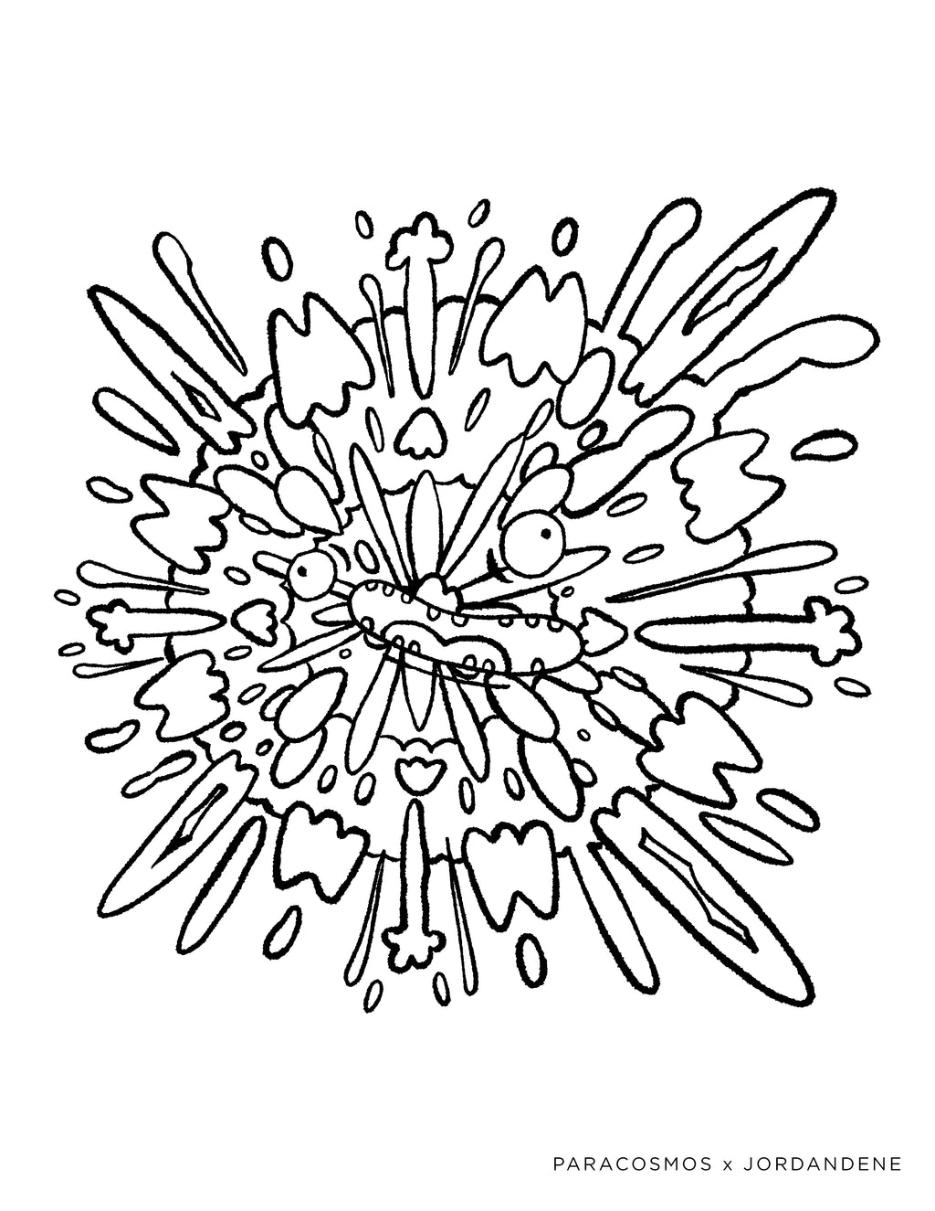 Spacesplosion Free Coloring Page