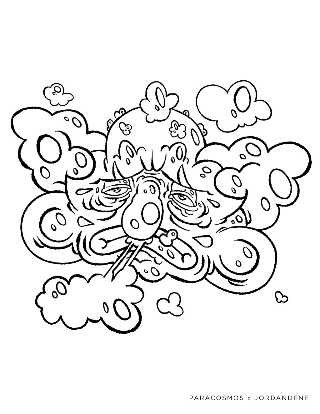 Clowdy Free Coloring Page