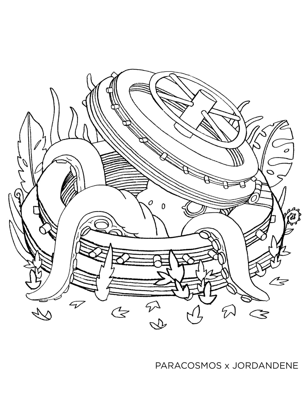 Octopod Free Coloring Page