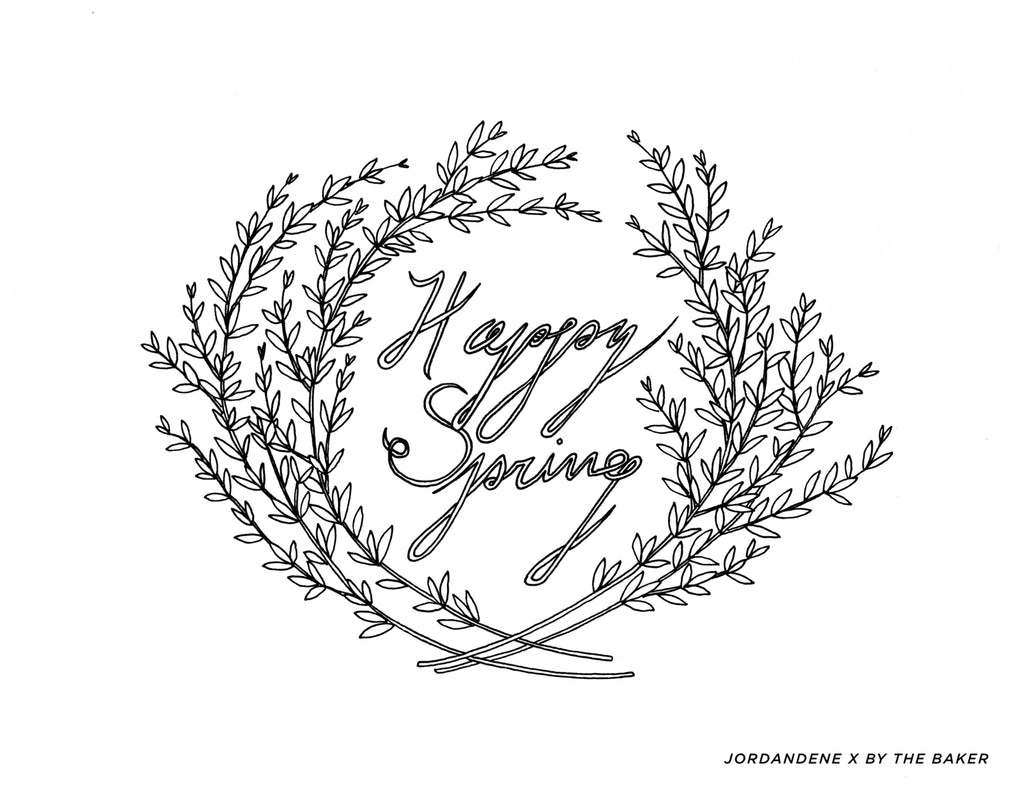 Happy Spring Free Coloring Page