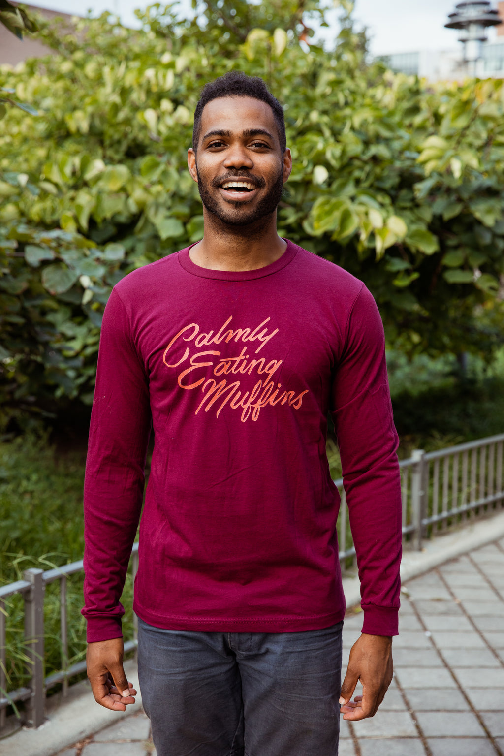 Calmly Eating Muffins Unisex Long Sleeve Tee | The Importance of Being Earnest