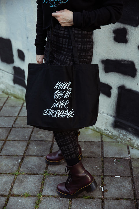 Never Surrender Large Eco Tote