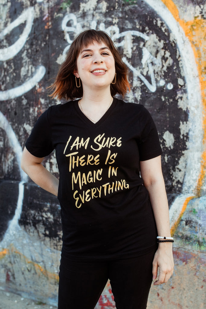 I Am Sure There is Magic in Everything Unisex V-Neck T-Shirt | The Secret Garden
