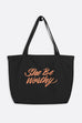 She Be Worthy Large Eco Tote Bag