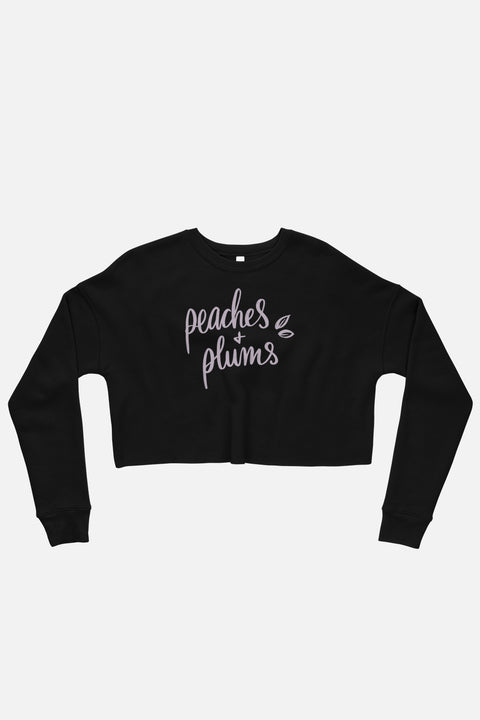 Peaches + Plums Fitted Crop Sweatshirt