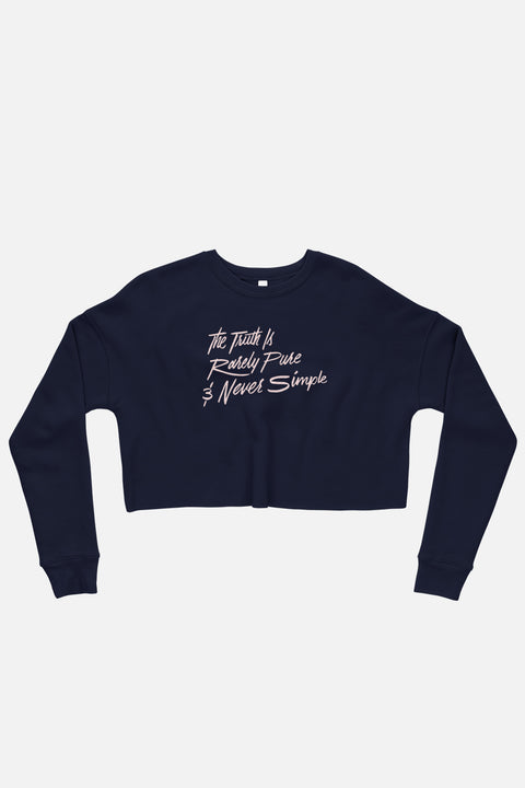 The Truth is Rarely Pure Fitted Crop Sweatshirt | The Importance of Being Earnest