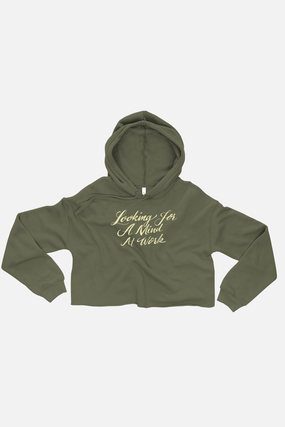 Looking for a Mind at Work Fitted Crop Hoodie