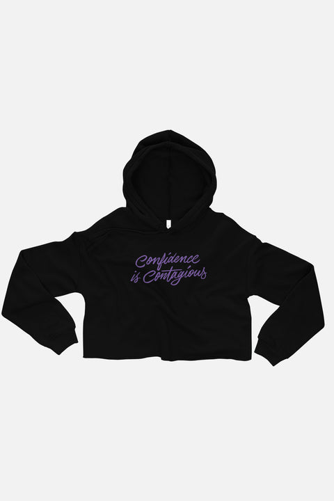 Confidence is Contagious Fitted Crop Hoodie