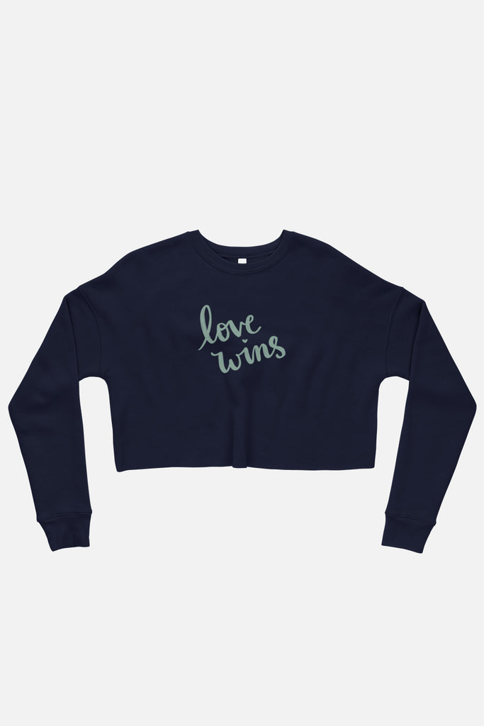 Love Wins Fitted Crop Sweatshirt