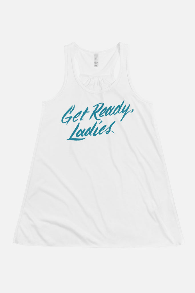 Get Ready, Ladies Fitted Racerback Tank