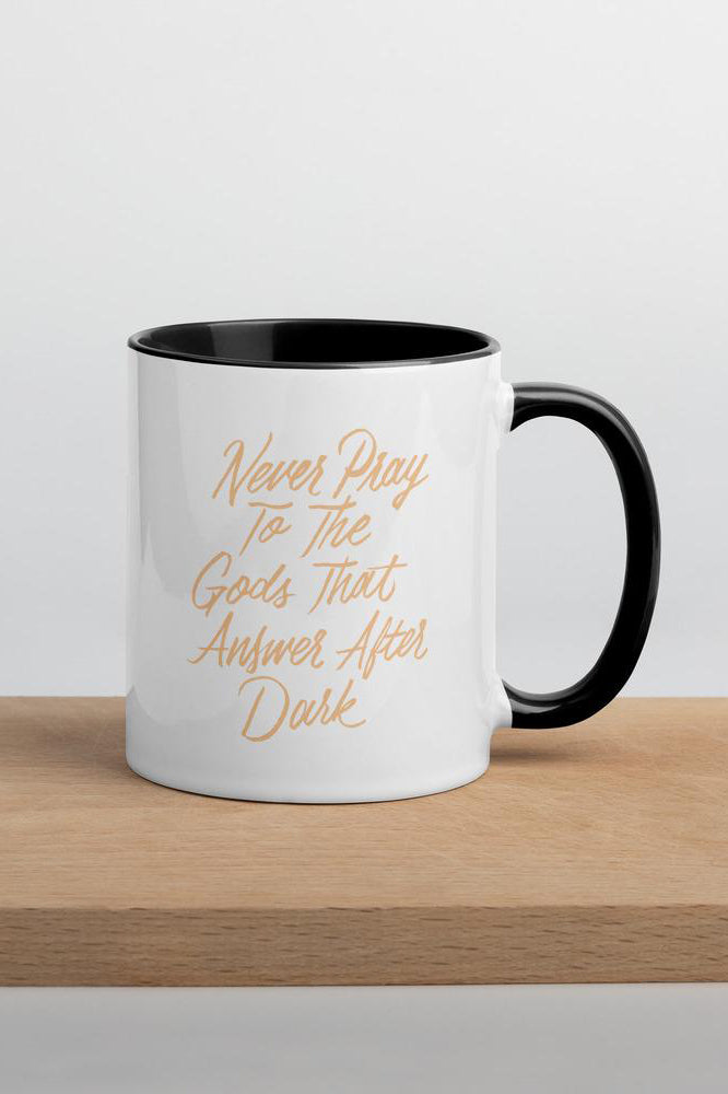 Never Pray to the Gods that Answer After Dark Colorful Mug  | The Invisible Life of Addie LaRue