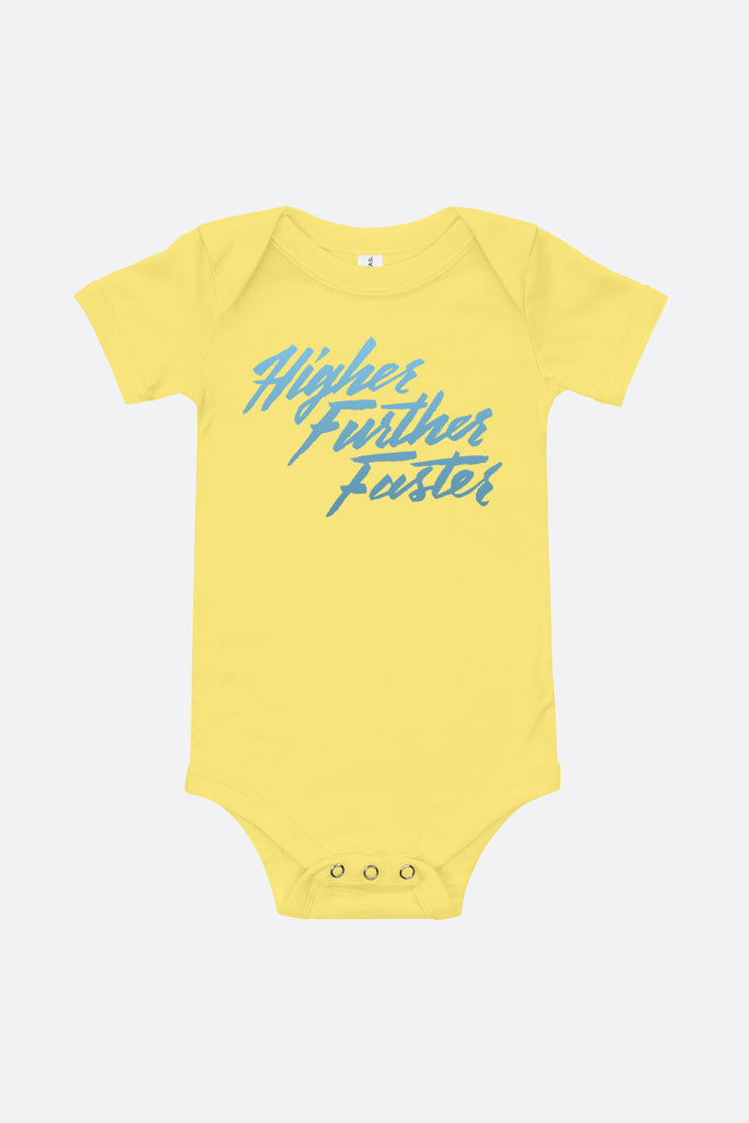 Higher Further Faster Baby Onesie