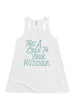 Toss a Coin Fitted Flowy Racerback Tank