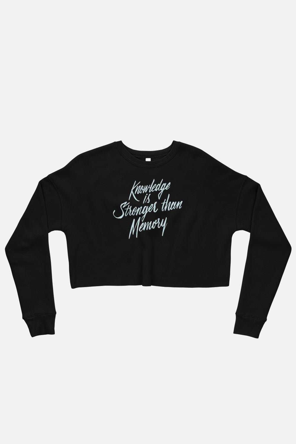 Knowledge is Stronger Fitted Crop Sweatshirt | Dracula