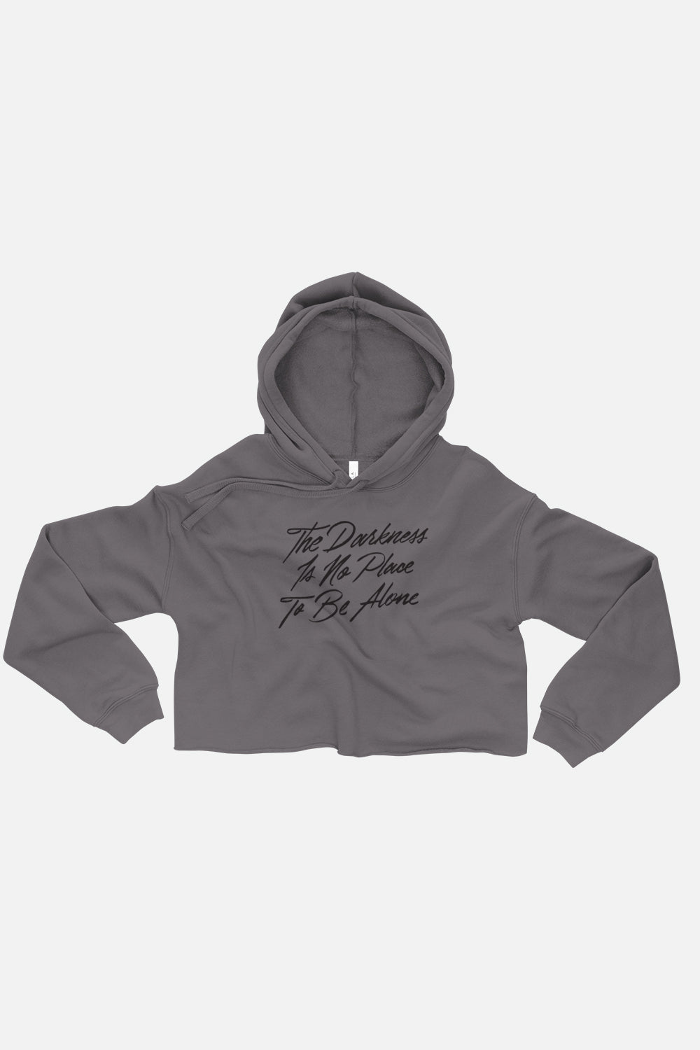 The Darkness is No Place to Be Alone Fitted Crop Hoodie | The Invisible Life of Addie LaRue