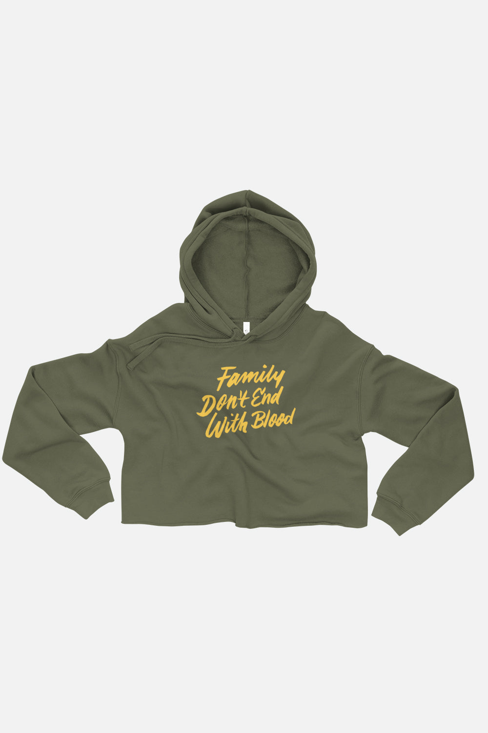 Family Don't End with Blood Crop Hoodie