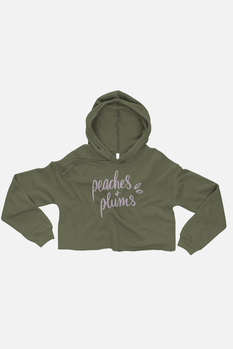 Peaches + Plums Fitted Crop Hoodie