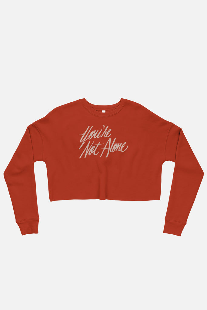 You're Not Alone Fitted Crop Sweatshirt