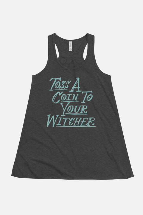 Toss a Coin Fitted Flowy Racerback Tank